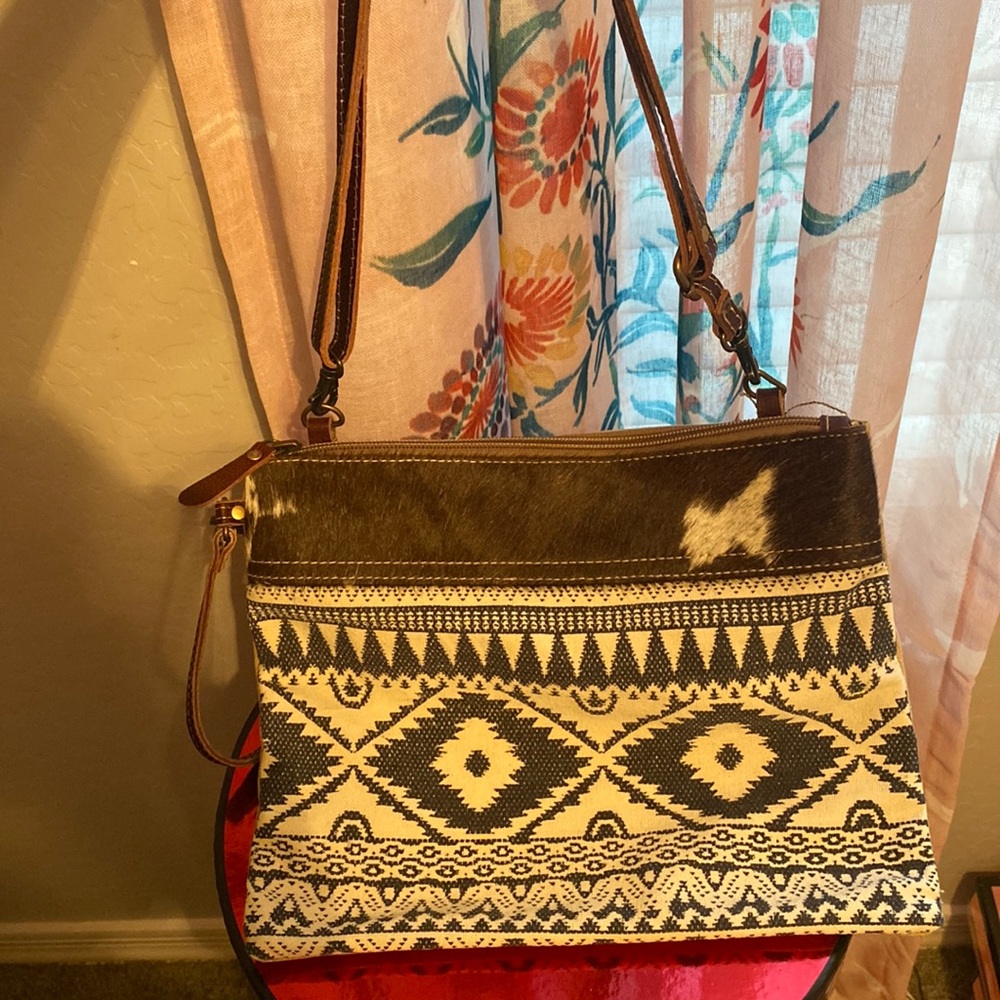 Myra Bag Cow Print and Design Crossbody